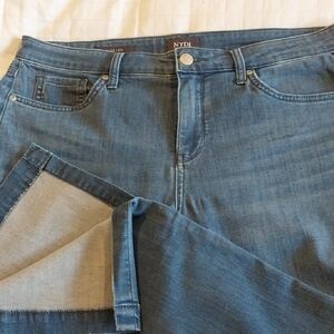 NYDJ Women's Medium Blue Jeans Size 10 Wide Leg